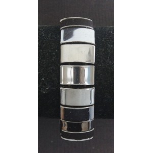 Браслет из гематита плоский 17мм немагнитный