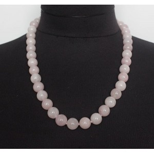 Бусы из розового кварца 50-52см, шарик 12мм