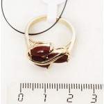 Кольцо с яшмой красной "большой рис"