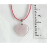 Кулон из кварца розового "сердечко" 20мм