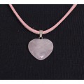 Кулон из кварца розового "сердечко" 20мм