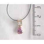 Кулон из фианита розового "капелька"