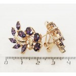 Серьги из аметиста (синт.) "жар-птица"