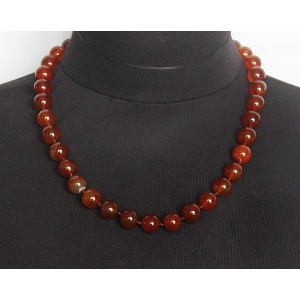 Бусы из сердолика, шарик d-12 мм