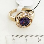 Кольцо с аметистом (синт.) "серенада"