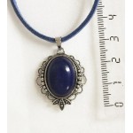 Кулон из лазурита (синий), овал 18х13мм, оправа "трилистник"
