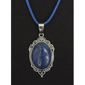 Кулон из лазурита, овал 25х18мм, оправа "медальон"