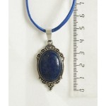 Кулон из лазурита, овал 25х18мм, оправа "медальон"