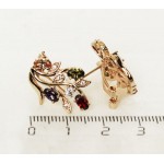 Серьги из фианита микс "райские ягоды"