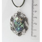 Кулон из гелиотиса (мозаика), овал 25х18мм, оправа "торжество"