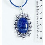 Кулон из лазурита, овал 25х18мм, оправа "клумба"