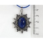 Кулон из лазурита (синий), овал 18х13мм, оправа "папоротник"