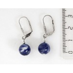 Серьги из содалита, шарик 10мм