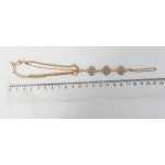 Браслет на кисть золотистый, цветы 4 лепестка