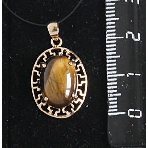 Кулон из тигрового глаза, овал, греческий