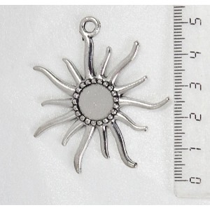 Основа для кулона "солнышко", сеттинг круг 12мм
