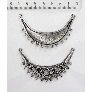 Основы для колье "луна", сеттинги круг 8 и 6мм, 13 петель
