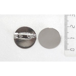 Основы для броши, сеттинг круг 20мм, цвет ант.серебро
