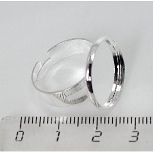 Основа для кольца безразмерная, круг 18мм, медь