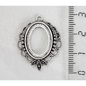 Основа для кулона "трилистник", сеттинг овал 18х13мм, цвет ант.серебро