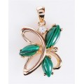 Кулон из малахита "загадочный цветок"