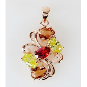 Кулон из фианита микс "симфония"