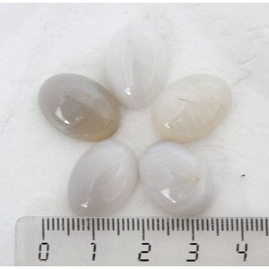Агат белый, кабошон овал 18х13мм