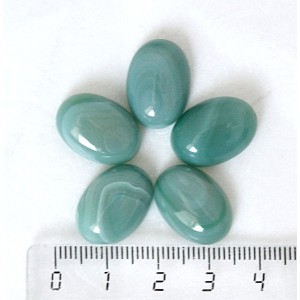 Агат зеленый (тонировка), кабошон овал 18х13мм