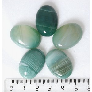 Агат зеленый (тонировка), кабошон овал 25х18мм