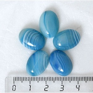 Агат синий (тонировка), кабошон овал 18х13мм