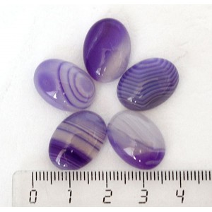 Агат фиолетовый (тонировка), кабошон овал 18х13мм гладкий