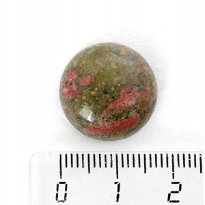 Унакит, кабошон круг 18мм