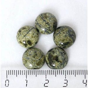 Змеевик кабошон круг 12мм