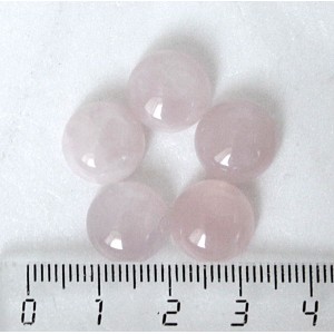 Кварц розовый, кабошон круг 20мм