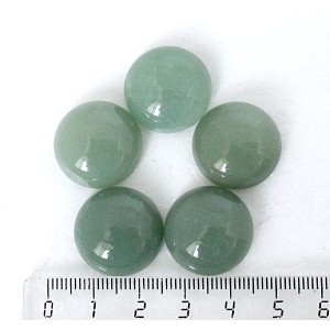 Авантюрин зеленый, кабошон круг 20мм
