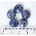 Лазурит бело-синий кабошон круг 12мм
