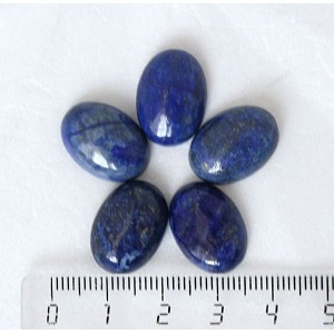 Лазурит ярко-синий однотонный (тонировка), кабошон овал 18х13мм