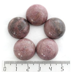 Родонит, кабошон круг 20 мм