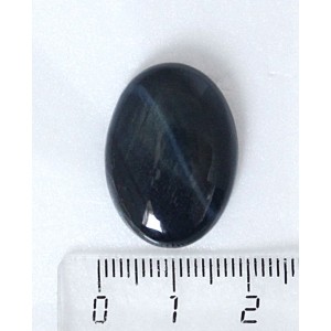 Соколиный глаз, кабошон овал 25х18мм