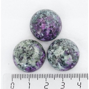 Цоизит, кабошон, круг 20мм