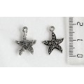 Подвеска "морская звезда", цвет ант. серебро, 18mm x 14mm