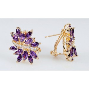 Cерьги из аметиста (синт.) "созвездие мечты"