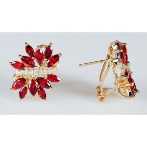 Серьги из граната "созвездие мечты" Серьги из граната "созвездие мечты"