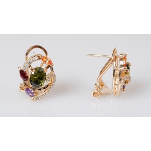 Серьги из фианита микс "флоренция"