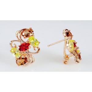  Серьги из фианита микс "симфония"