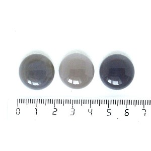 Агат серый, кабошон круг 20мм