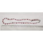 Бусы из турмалина розового, галтовка+хрусталь