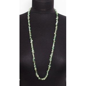 Бусы из хризопраза длинные 88см, галтовка мелкая