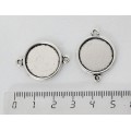Коннектор-сеттинг круг 18мм 2 петли