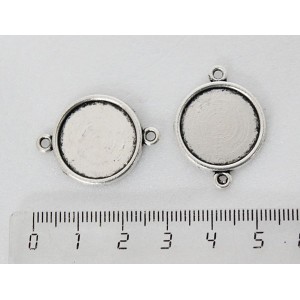 Коннектор-сеттинг круг 18мм 2 петли